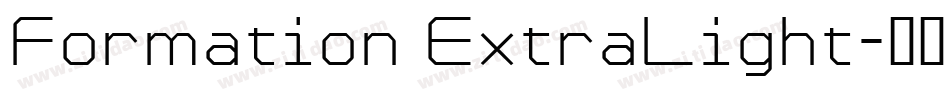 Formation ExtraLight字体转换
